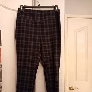 Gray, Black, Red, and Blue Checkered Pants